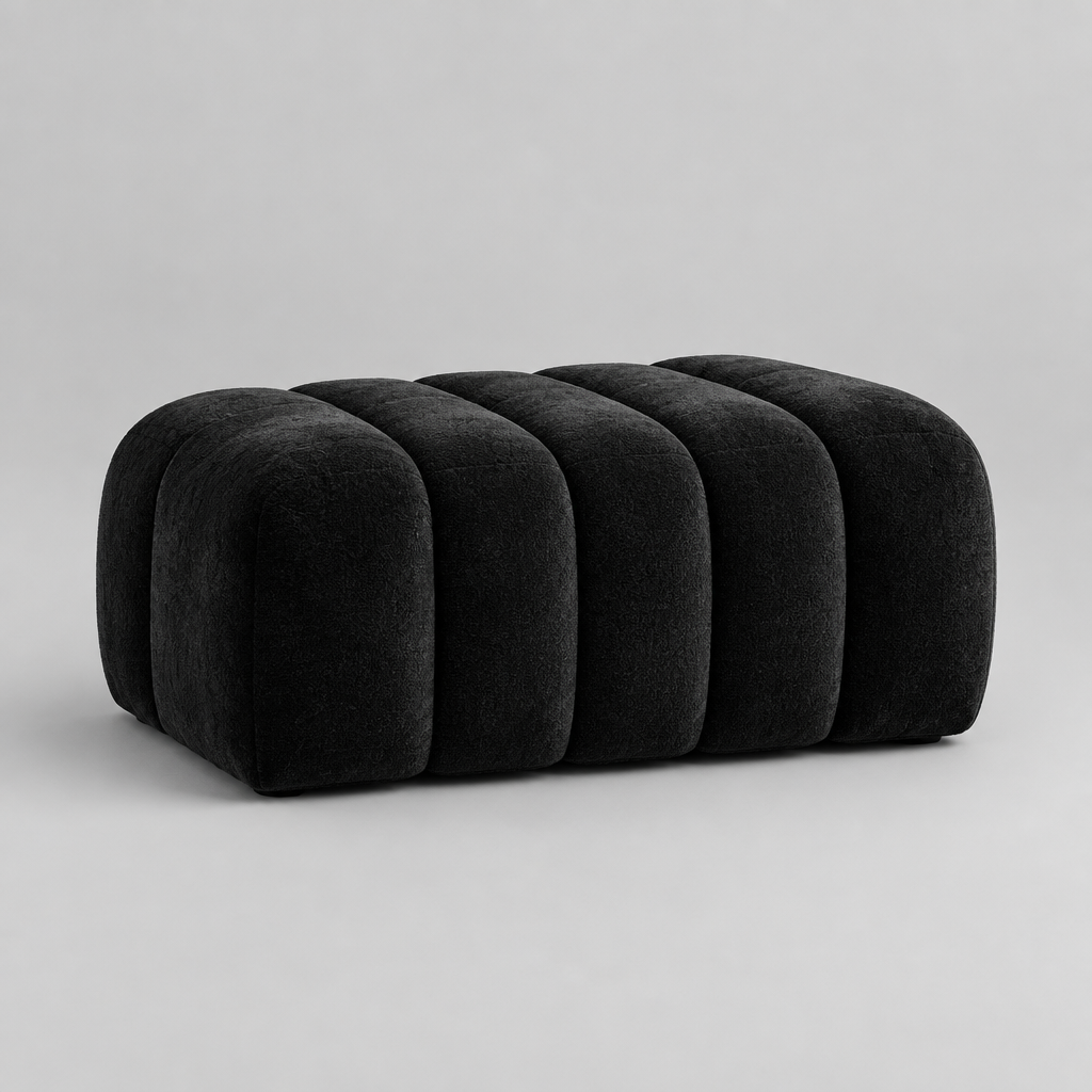 Black channelled stool