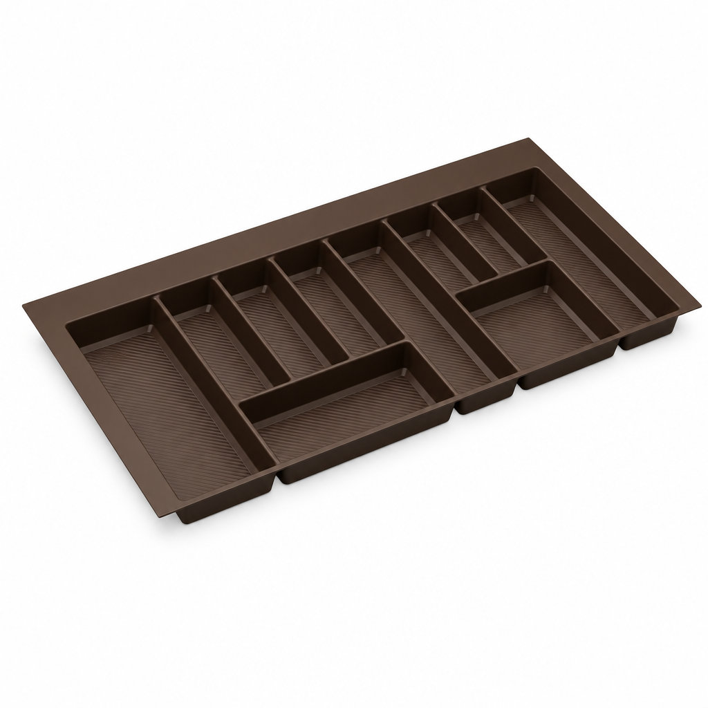 Brown cutlery drawer organiser