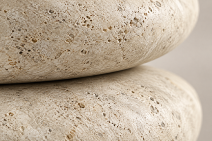 Close-up of the real stone texture and craftsmanship