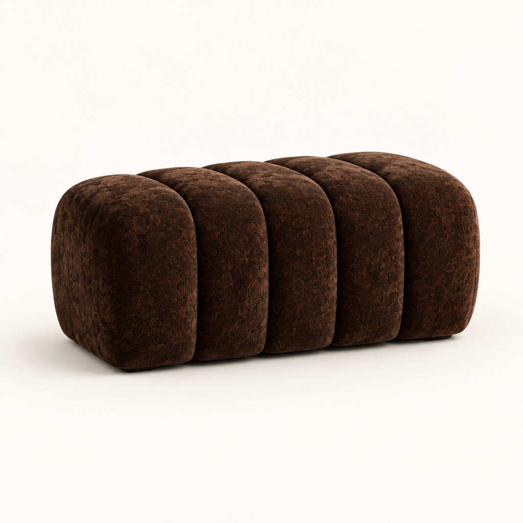 Deep chocolate channelled stool