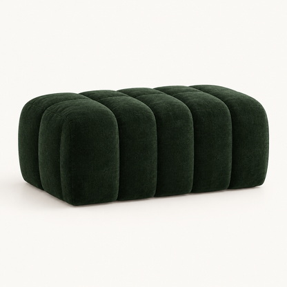 Deep forest green channelled stool