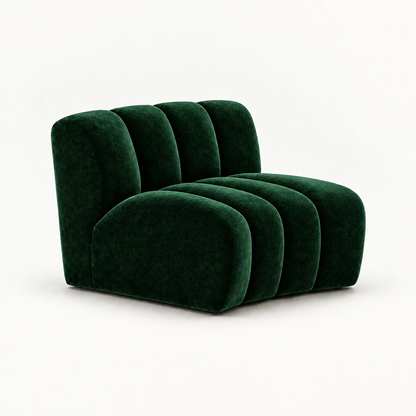 Deep forest green Sienna armless lounge chair