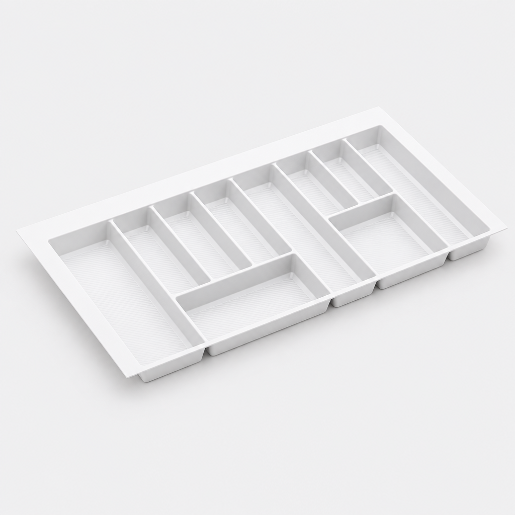 White cutlery drawer organiser