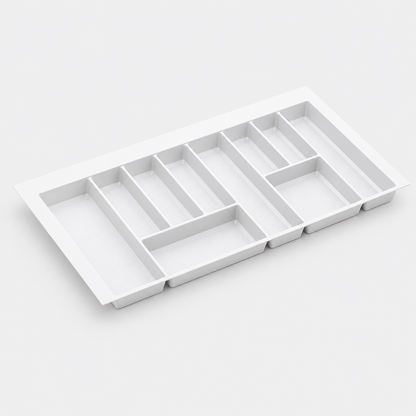 White cutlery drawer organiser